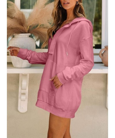 Women Casual Long Sleeve Hoodie Dress Fashion Clothes Loose Sweatshirt Pullover C Peach Blossom $18.90 Hoodies & Sweatshirts