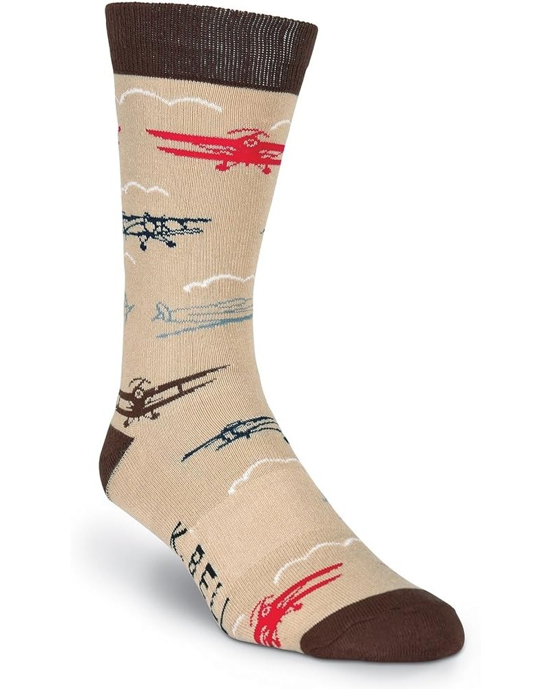 Women's Fun Happy Hour Crew Socks-1 Pairs-Cool & Cute Pop Culture Funny Gifts Planes (Oatmeal Heather) $6.24 Socks