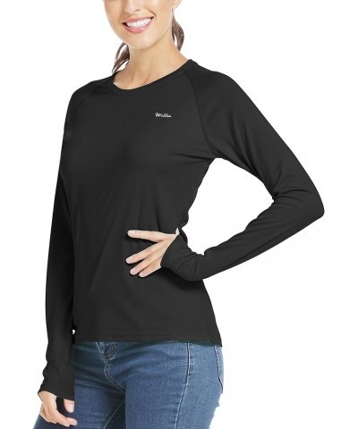 Women's UPF 50+ Sun Protection Shirt Long Sleeve SPF UV Shirt Rash Guard Swim Hiking Fishing Tops Lightweight 2 Pack-black $1...