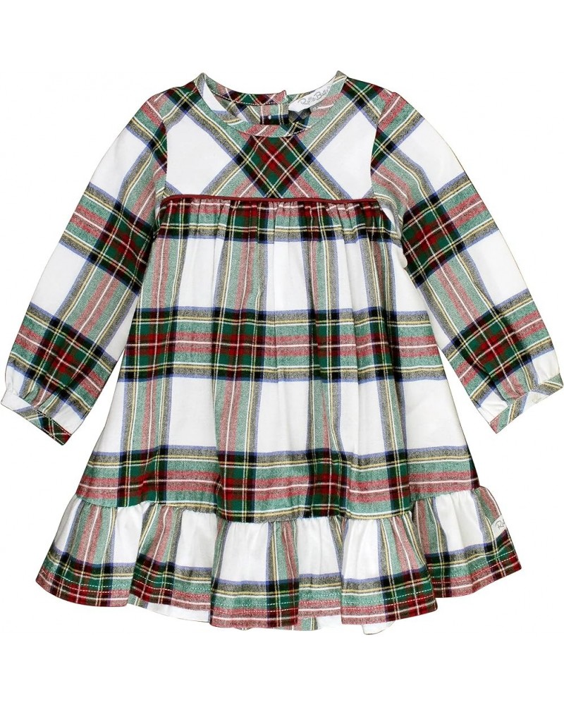 RuffleButts® Baby/Toddler Girls Flowy Tiered Button Back Dress Good Tidings Plaid $20.27 Dresses