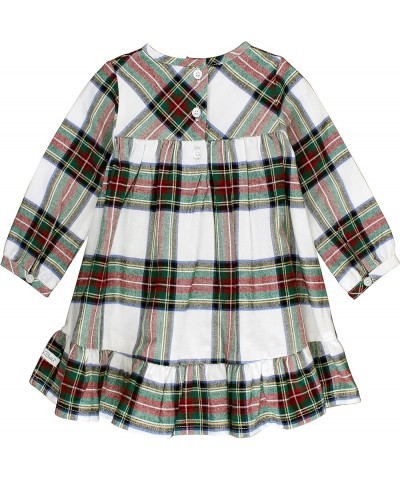 RuffleButts® Baby/Toddler Girls Flowy Tiered Button Back Dress Good Tidings Plaid $20.27 Dresses