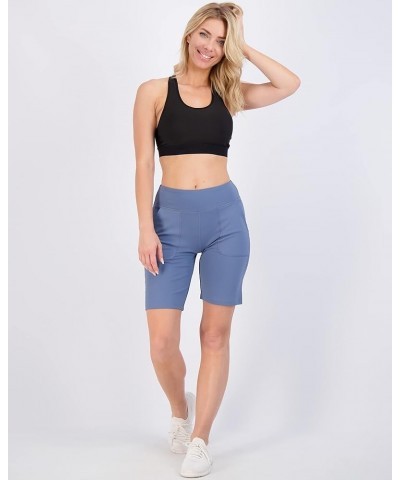 4 Pack: Women's 9" Bermuda Long High Waisted Shorts with Pockets Casual Workout Athletic (Available in Plus) Bermuda Shorts S...