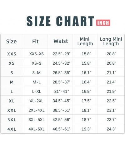 Womens Skirt XXS-6XL Plus Size Super Stretchy Elastic Waist Skirts Mini Black $13.67 Skirts