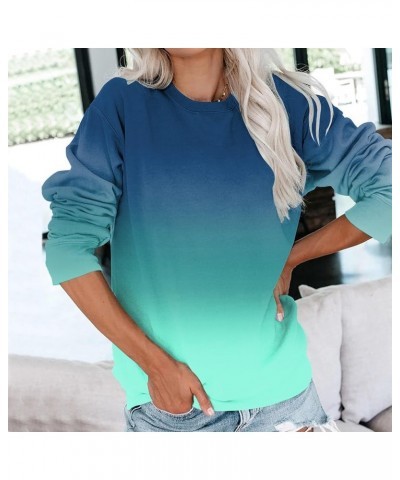 Womens Crewneck Sweatshirt Light Weight Casual Long Sleeve Oversized Pullover Fit Hoodies Fall Tops Green 1 $14.39 Hoodies & ...