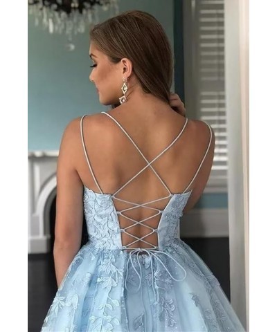 Lace Appliques Homecoming Dresses for Teens Tulle Spaghetti Strap Short Prom Dress A Line Cocktail Dress Veri Peri $26.46 Dre...