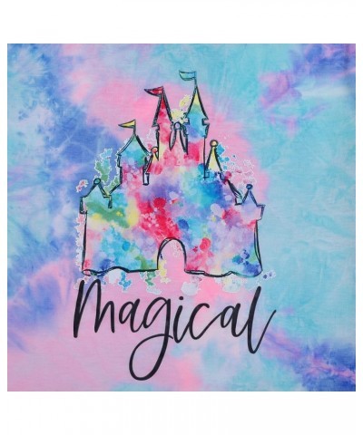 Magic Castle Shirt Cute Graphic Short Sleeve T-Shirt Casual Holiday Vacation Tops Tie Dye Pink $14.24 T-Shirts