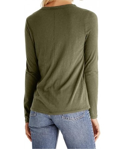 Everyday Brushed Long Sleeve Top in Dusty Olive ZT204815 Dusty Olive $22.14 T-Shirts