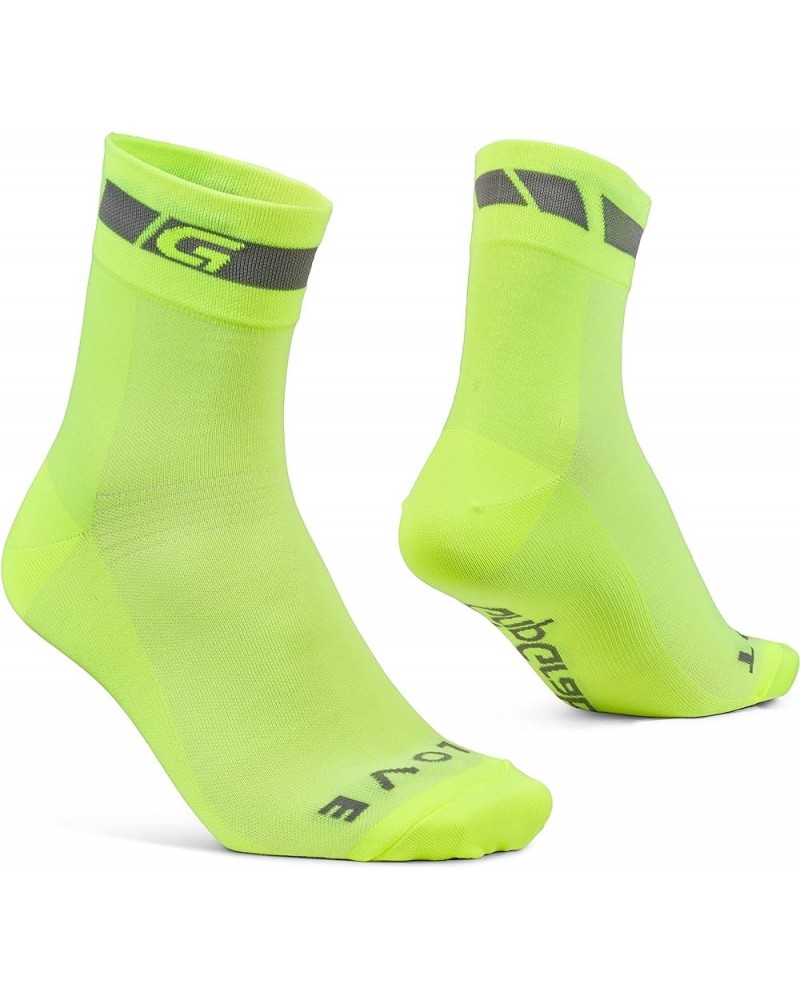 Classic Regular Cut Summer Cycling Socks Single & Multipack Bicycle Socks Coolmax Spinning Indoor Cycling Socks Yellow Hi-vis...