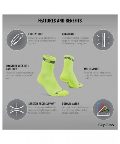 Classic Regular Cut Summer Cycling Socks Single & Multipack Bicycle Socks Coolmax Spinning Indoor Cycling Socks Yellow Hi-vis...