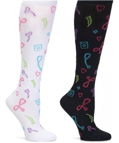 2 Pair Per Pack Compression Trouser Sock (Medical Symbols Medical Symbols Combo $16.25 Activewear