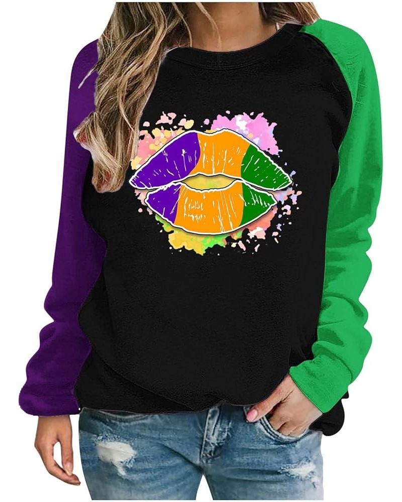 Mardi Gras Sweatshirt for Women,Mardi Gras Outfit for Women,New Orleans Hoodie Mardi Gras Day Shirt 9 $9.70 Hoodies & Sweatsh...