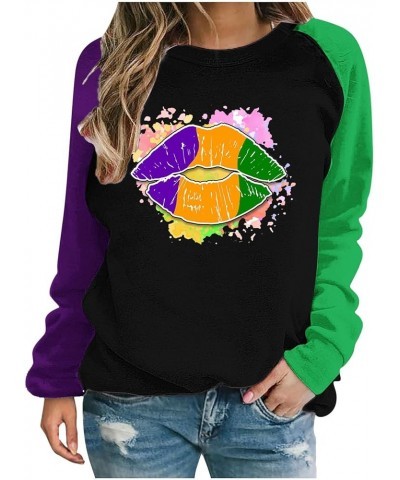 Mardi Gras Sweatshirt for Women,Mardi Gras Outfit for Women,New Orleans Hoodie Mardi Gras Day Shirt 9 $9.70 Hoodies & Sweatsh...