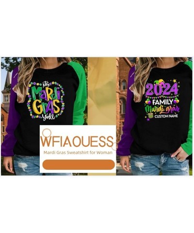 Mardi Gras Sweatshirt for Women,Mardi Gras Outfit for Women,New Orleans Hoodie Mardi Gras Day Shirt 9 $9.70 Hoodies & Sweatsh...