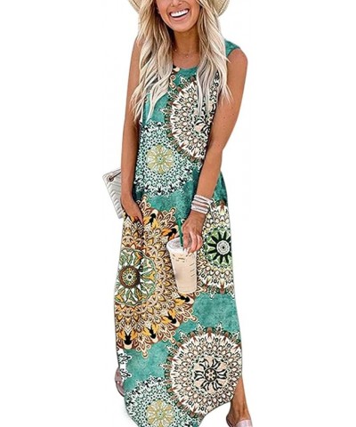 Dresses for Women 2023 Summer Casual Loose Long Beach Dress Sleveless Split Maxi Sundress Plus Size with Pockets Vintage $15....