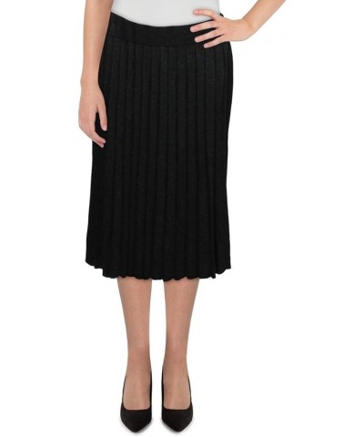 Women's Long Knit Pleated Skirt Anne Black/Gold $11.60 Skirts