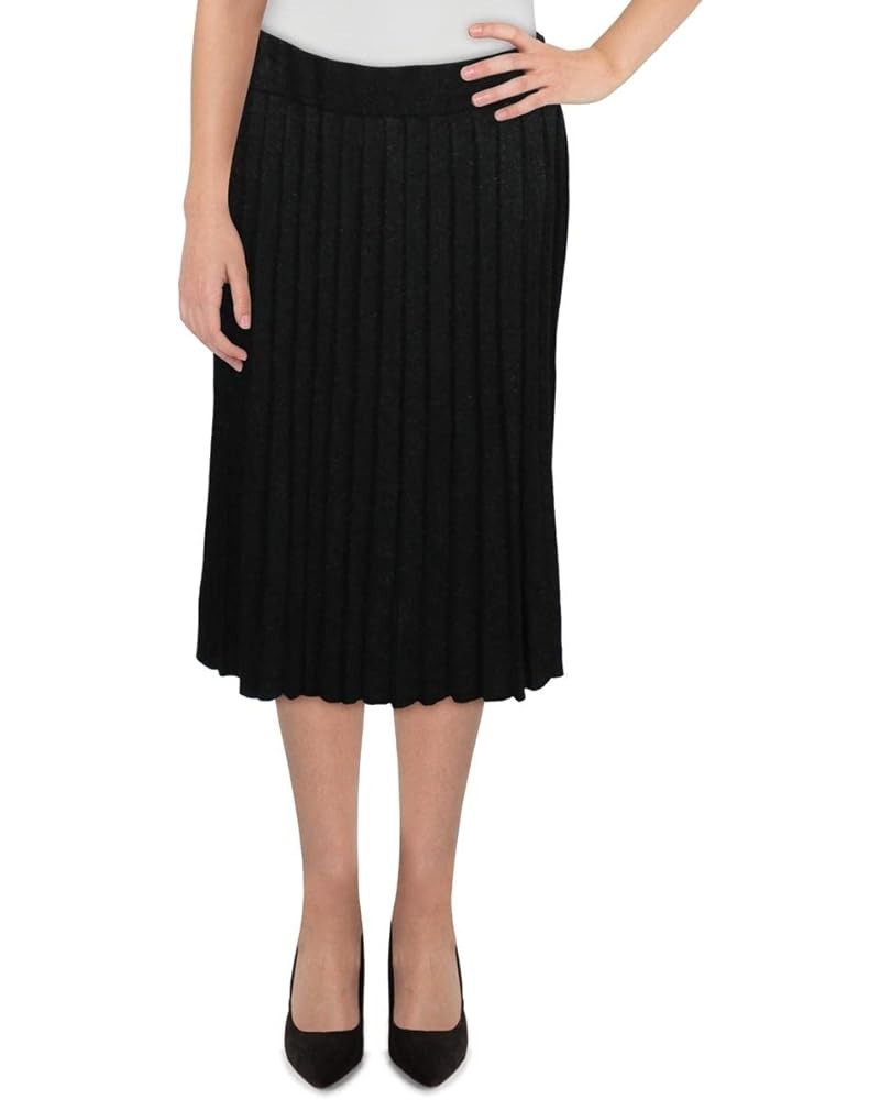 Women's Long Knit Pleated Skirt Anne Black/Gold $11.60 Skirts