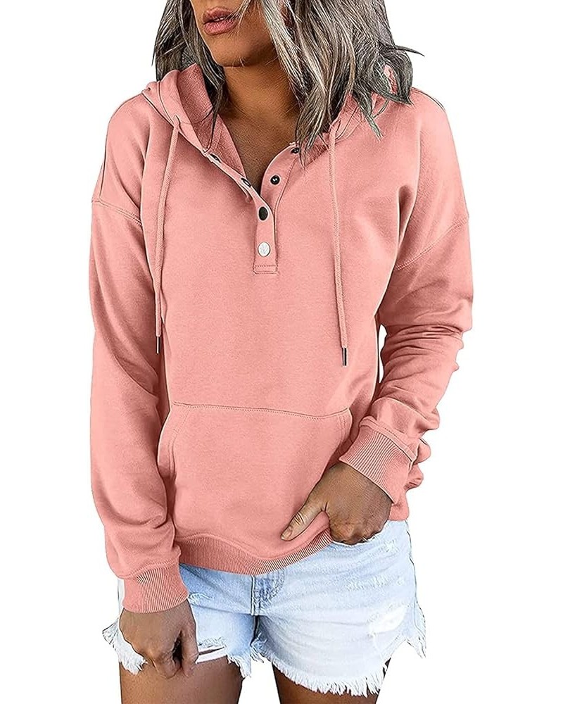 Women's Oversized Sweatshirt Button Down Hoodies for Women Long Sleeve Pullover Drawstring Y2k Hoodie Sweater A1 $13.46 Hoodi...