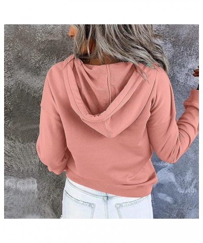 Women's Oversized Sweatshirt Button Down Hoodies for Women Long Sleeve Pullover Drawstring Y2k Hoodie Sweater A1 $13.46 Hoodi...