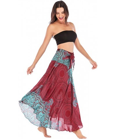 Women's Long Hippie Bohemian Skirt Gypsy Dress Bohemian 2 in 1 Printed Beach Dress Skirt Cover Up Female Bikini Wrap Z0053 Re...