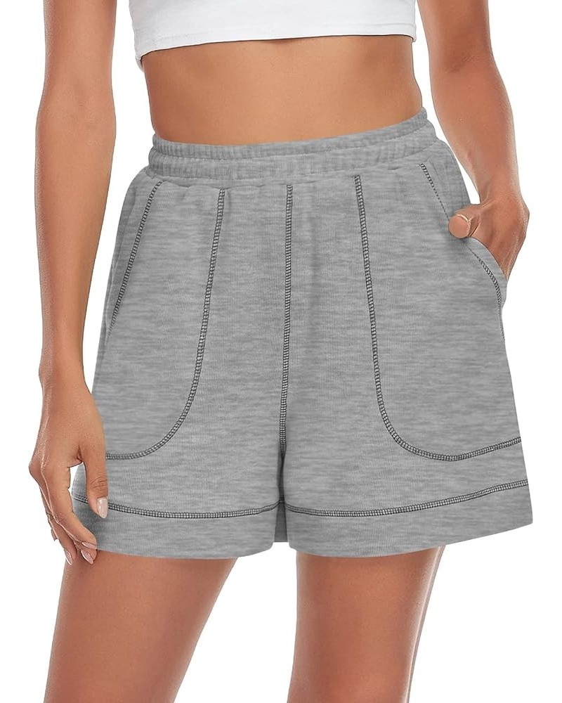 Women's Sweat Shorts for Women Summer Casual High Waisted Athletic Shorts with Pockets Loose Fit Workout Shorts Grey $10.06 A...