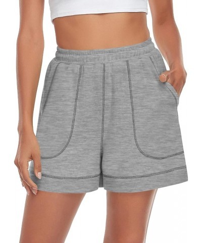 Women's Sweat Shorts for Women Summer Casual High Waisted Athletic Shorts with Pockets Loose Fit Workout Shorts Grey $10.06 A...