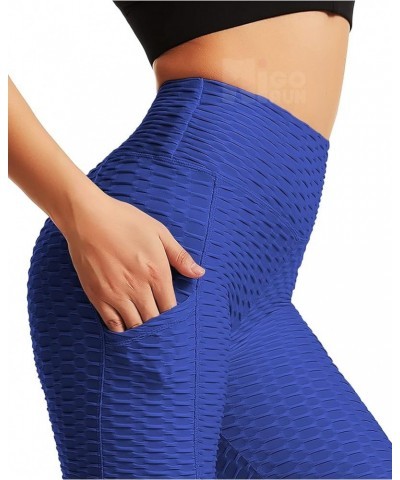 Women TIK TOK Leggings Shorts Butt Lift Scrunch Textured Leggings Workout Shorts 4 Blue $10.00 Activewear