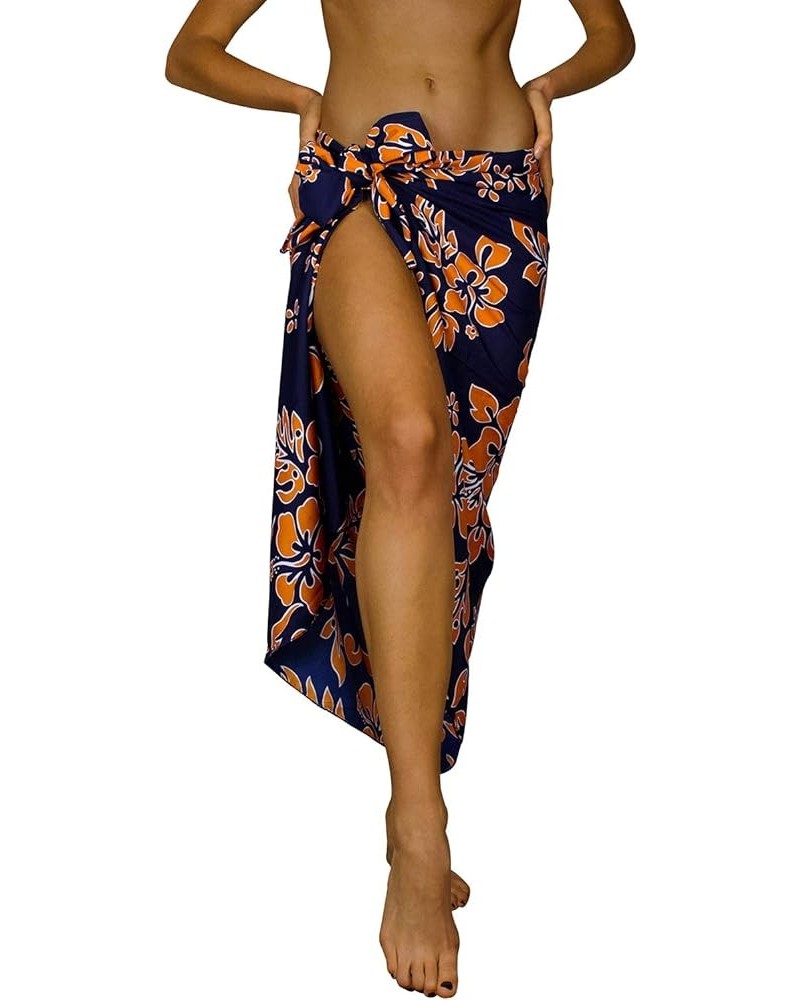 Hawaiian Sarong Pareo Beach Wrap for Women Funky Casual Bikini Cover Up Very Loud Swimsuit Hibiscus Flowers Print Cover-up Hi...