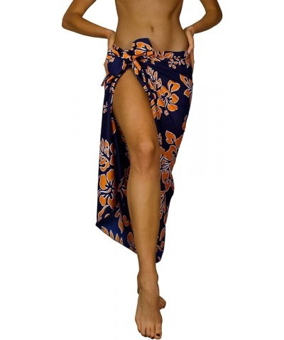 Hawaiian Sarong Pareo Beach Wrap for Women Funky Casual Bikini Cover Up Very Loud Swimsuit Hibiscus Flowers Print Cover-up Hi...