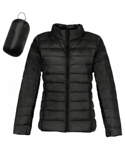 Lightweight Packable Hooded Puffer Jacket Womens Quilted Winter Down Coat Full-Zip Ski Jacket Coat Trech Coat Pea Coats D - B...