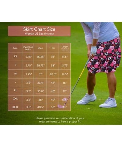 Womens Tennis Golf Skirt Pickleball Athletic Exercise Printed Skorts Short Pocket Pleated Pink Black Flowers $20.10 Skorts