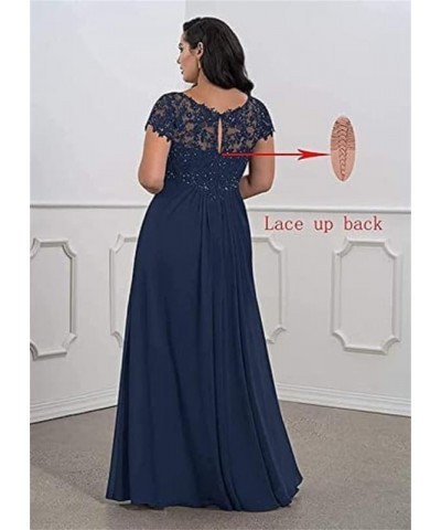 Mother of The Bride Dresses Plus Size Lace V-Neck Wedding Guest Dresses Ruffles Short Sleeve Mother of The Groom Dresses Oran...