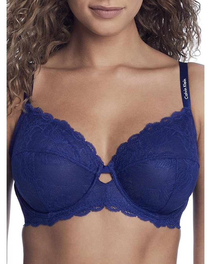 Women's Seductive Comfort Unlined Lace Bra Space Blue $12.05 Lingerie