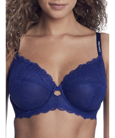 Women's Seductive Comfort Unlined Lace Bra Space Blue $12.05 Lingerie