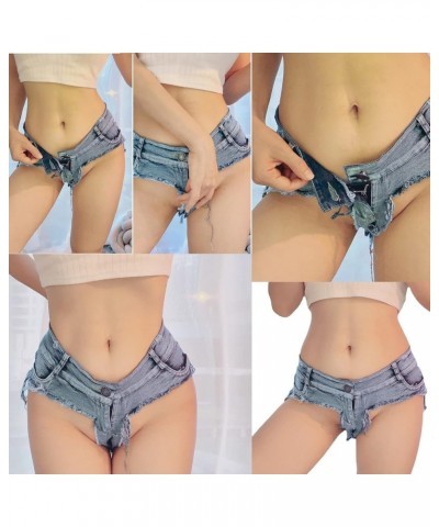 Women's Denim Shorts Ripped Stretch Jeans 9022-light Blue $8.99 Shorts