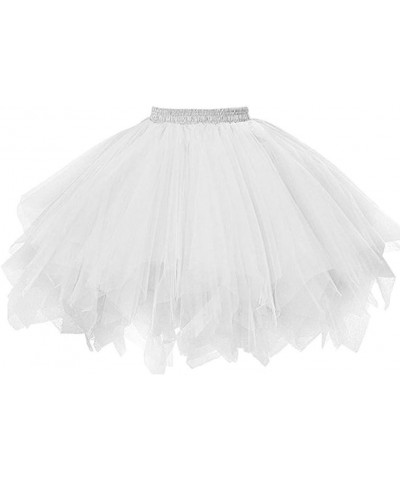 Tan Skirt Skirt Dancing Tutu Adult Short Skirt Quality Womens Pleated High Skirt Light Skirt for Women White $8.15 Skirts