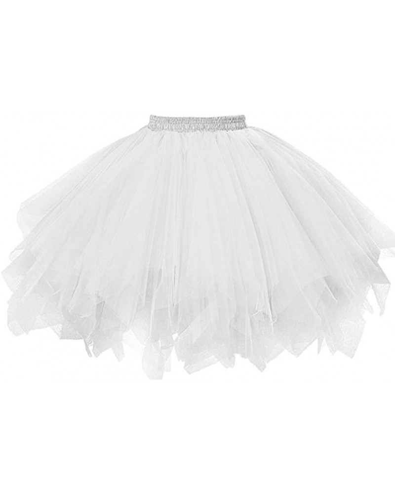 Tan Skirt Skirt Dancing Tutu Adult Short Skirt Quality Womens Pleated High Skirt Light Skirt for Women White $8.15 Skirts