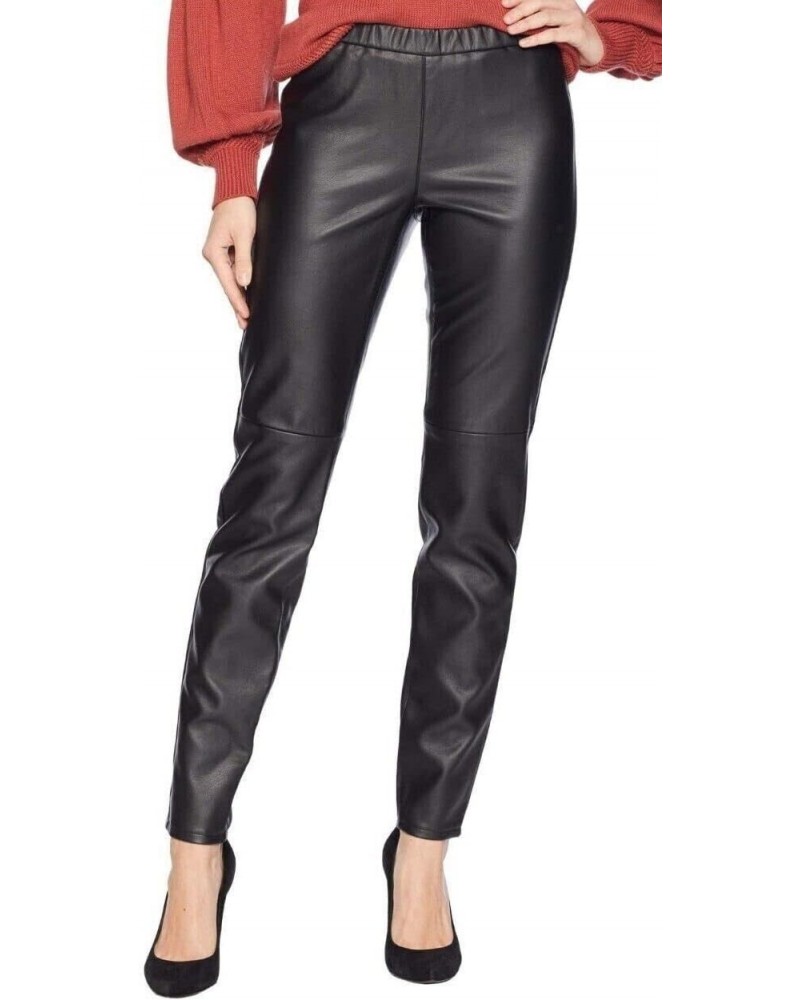 Michael Faux Leather Leggings Pants, Black, 0 $41.85 Leggings