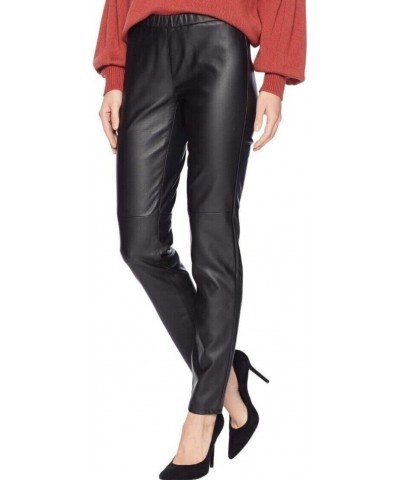 Michael Faux Leather Leggings Pants, Black, 0 $41.85 Leggings