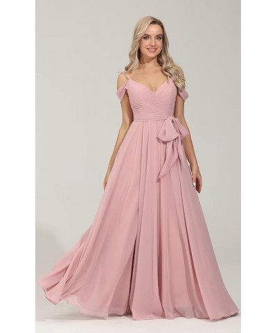 Off Shoulder Bridesmaid Dresses 2024 New Chiffon Pleated Wedding Guest Dresses Formal Evening Dress for Women,R49 Plum $28.30...