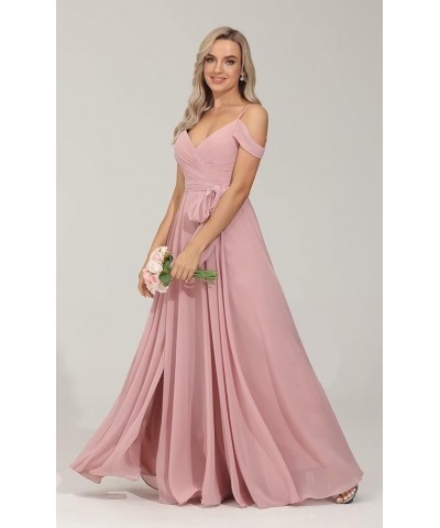 Off Shoulder Bridesmaid Dresses 2024 New Chiffon Pleated Wedding Guest Dresses Formal Evening Dress for Women,R49 Plum $28.30...