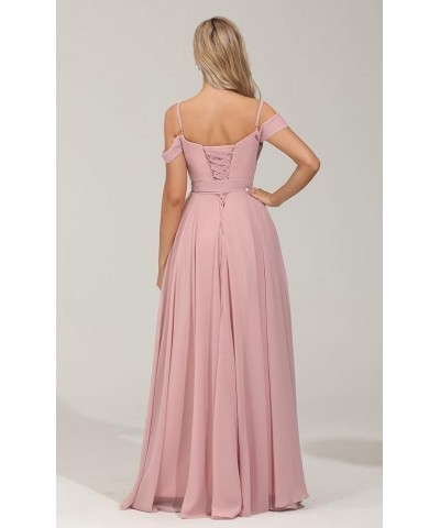 Off Shoulder Bridesmaid Dresses 2024 New Chiffon Pleated Wedding Guest Dresses Formal Evening Dress for Women,R49 Plum $28.30...