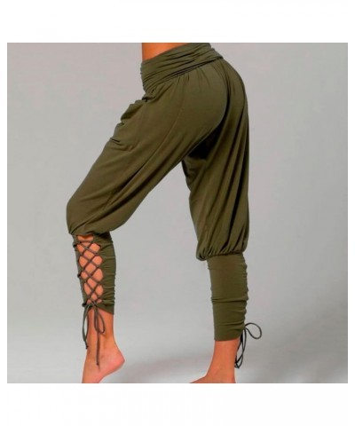 Womens Hippie Ankle Banded Harem Yoga Pants Gypsy Aladdin Pants Medieval Viking Navigator Pirate Renaissance Pants Green $11....