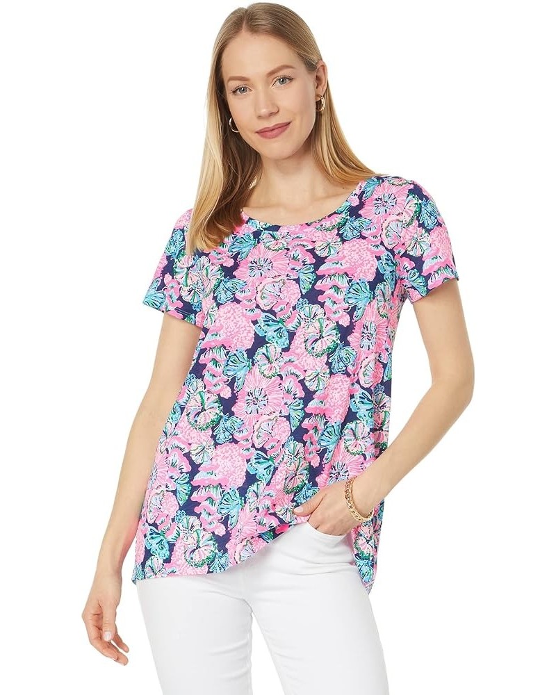 Etta Scoop Neck Oyster Bay Navy Shroom With a View $15.99 Tops