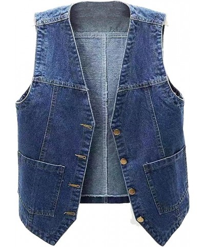 Denim Jackets for Ladies Fall Winter Short Sleeve Thin Cowgirl Cardigan Jackets Shawl Wraps Outfit Women 2024 O-115 Royal Blu...