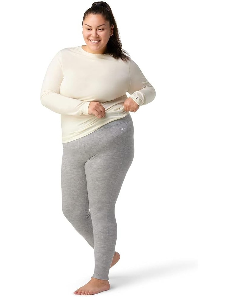 Women's Plus Size Classic All-Season Merino Wool Base Layer — Mid Rise Bottom (Slim Fit) Light Gray Heather $38.00 Activewear