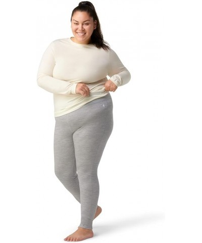 Women's Plus Size Classic All-Season Merino Wool Base Layer — Mid Rise Bottom (Slim Fit) Light Gray Heather $38.00 Activewear