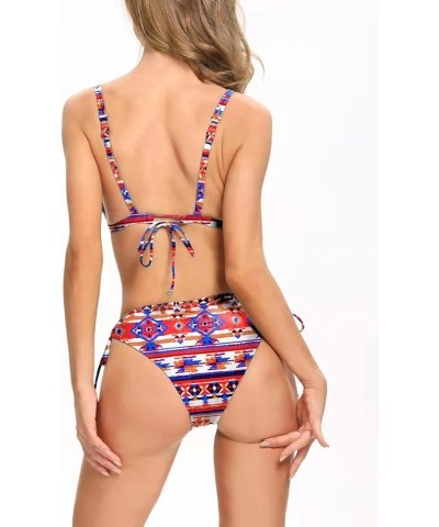 Modihito/Women's Halter Triangle Bikini Two Piece Swimsuit. Red Printing $9.40 Swimsuits