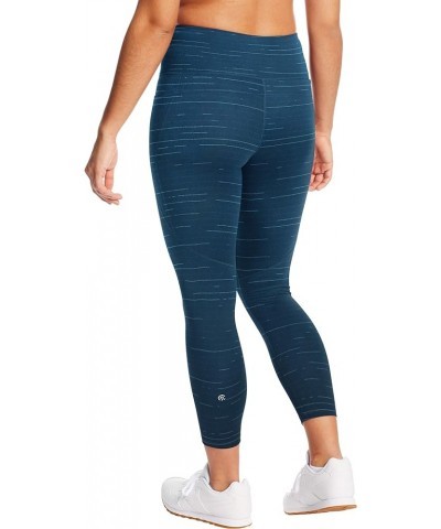 Women's High Waist Cropped Legging Jetson Blue/Aqua Tonic $16.49 Activewear