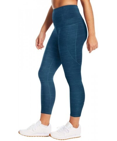 Women's High Waist Cropped Legging Jetson Blue/Aqua Tonic $16.49 Activewear