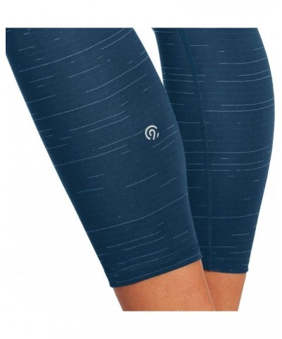 Women's High Waist Cropped Legging Jetson Blue/Aqua Tonic $16.49 Activewear